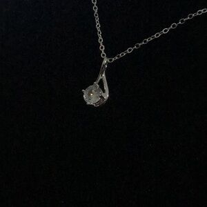 Elegant Sterling Silver 2-Carat Teardrop Necklace